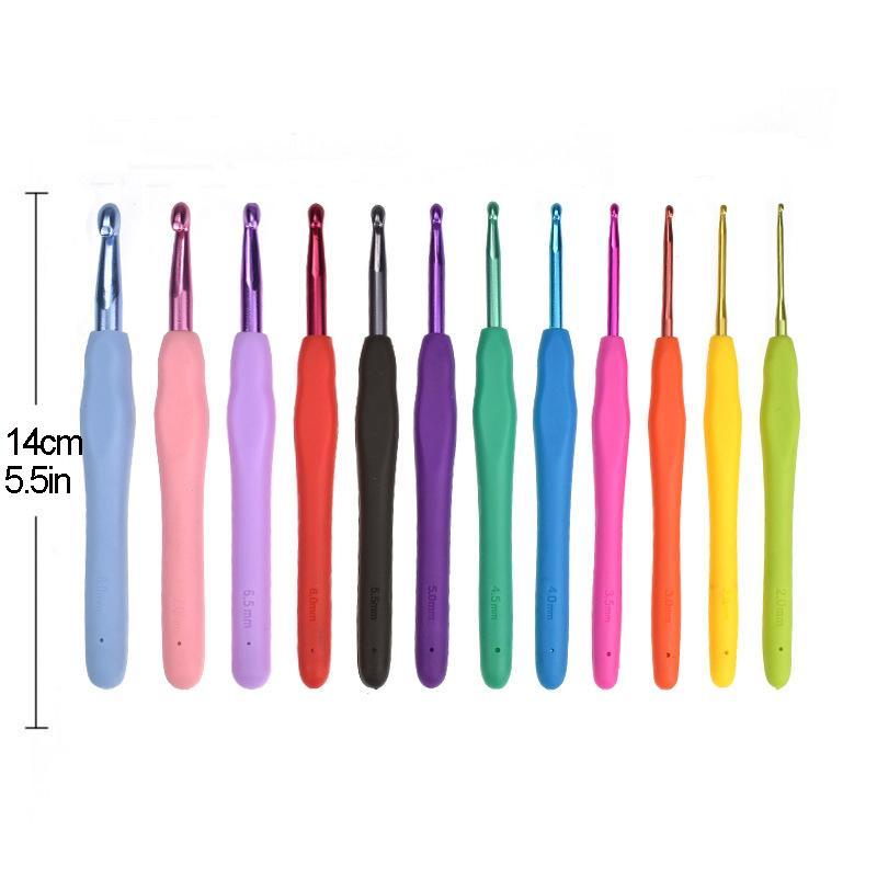 12pcs set Long Crochet Hook Set, Crochet Needle For Crocheting, Knitting, Crochet Supply Tool Set For Beginner, Crocheter & Knitter