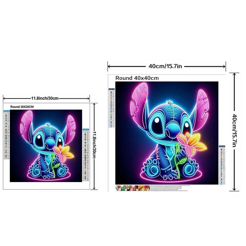 Cartoon Disney Stitch Pattern DIY Diamond Arts Colorful Painting Kit without Frame, DIY 5D Diamond Arts Colorful Painting Kit, Wall Art Decor for Home
