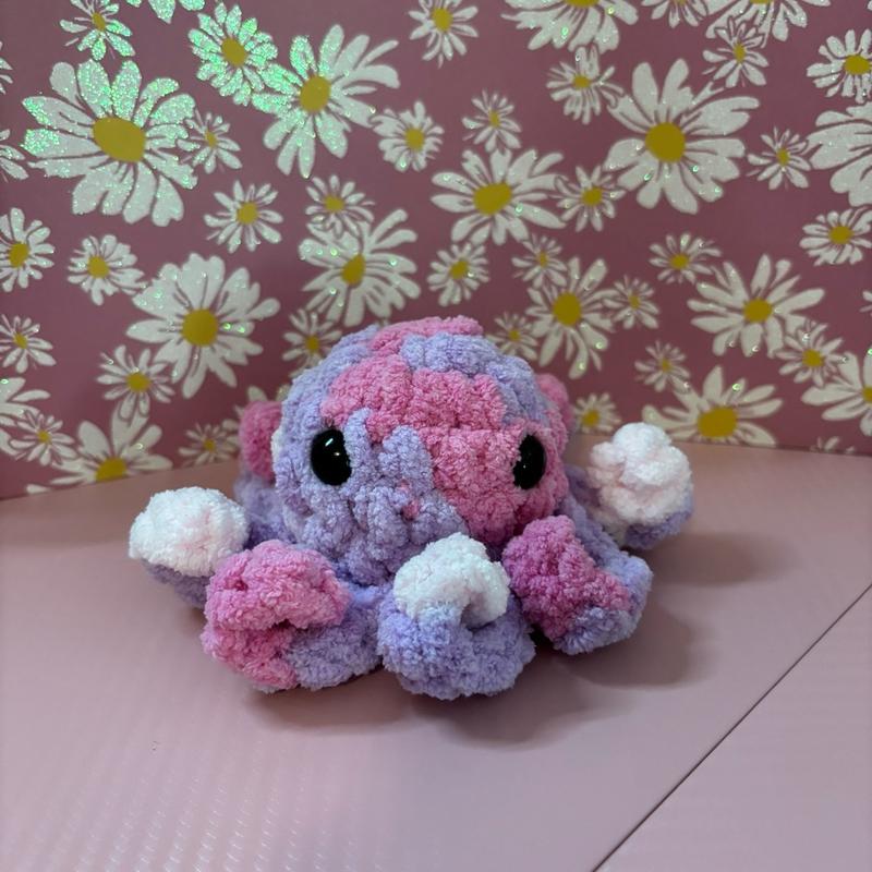 Homemade Crochet Octopus Friend Plush Toy for Stress Relief and Home Decor