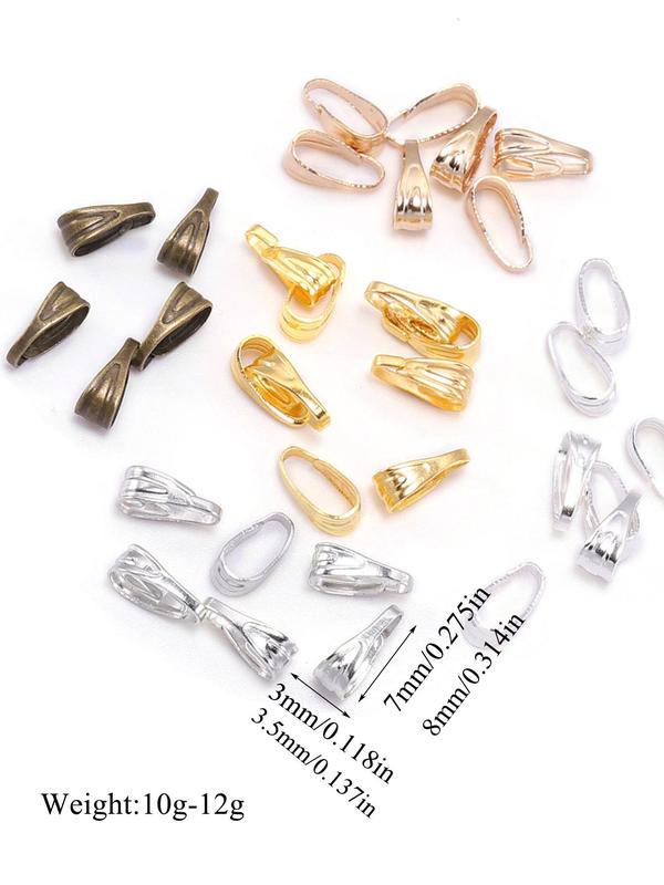 Geometric Pendant Clasp, 100pcs pack Gold Clips Connectors for Jewelry Making, Finding Necklace Accessories Supplies