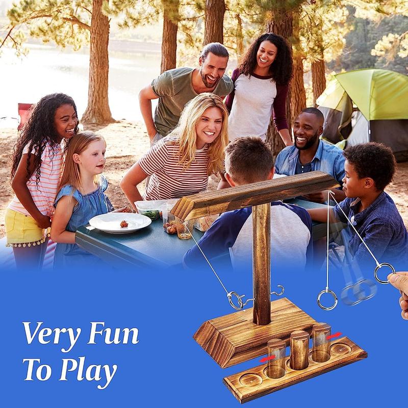 Creative Wooden Hook And Ring Game, The Ultimate indoor outdoor Combat Game For Adults-Party Supplies, Booze Fun, For Bars, Families,Parties, Holiday Gifts Christmas Gift