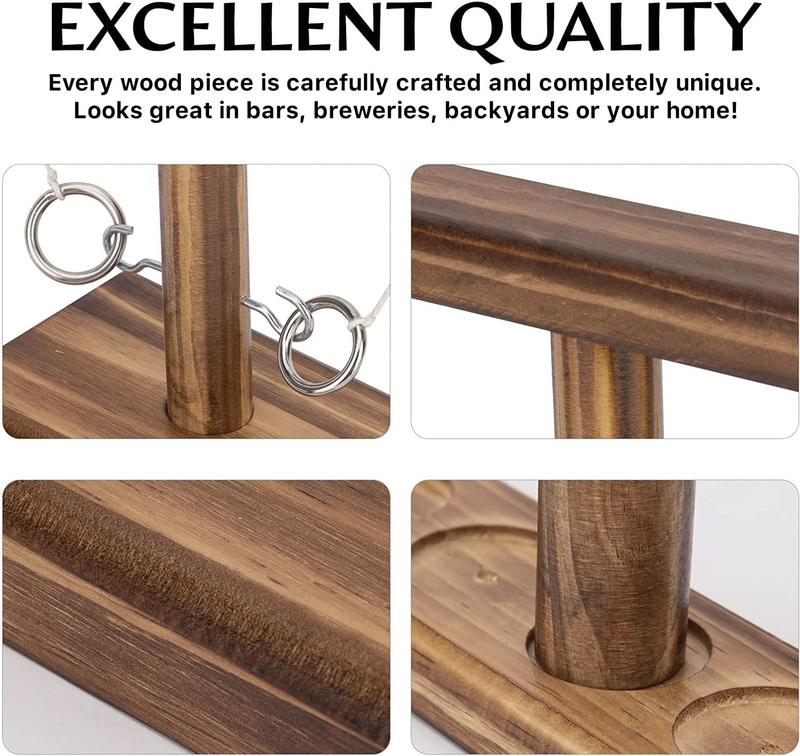 Creative Wooden Hook And Ring Game, The Ultimate indoor outdoor Combat Game For Adults-Party Supplies, Booze Fun, For Bars, Families,Parties, Holiday Gifts Christmas Gift