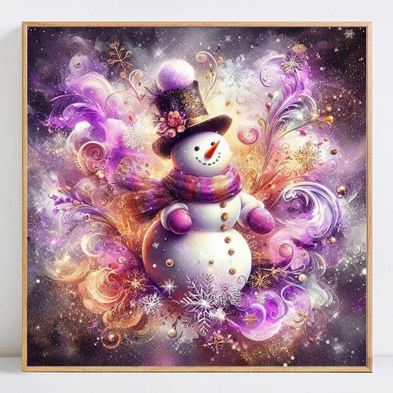 Snowman Pattern DIY Diamond Arts Colorful Painting Kit without Frame, DIY 5D Diamond Arts Colorful Painting Kit, Wall Art Decor for Home Living Room Bedroom