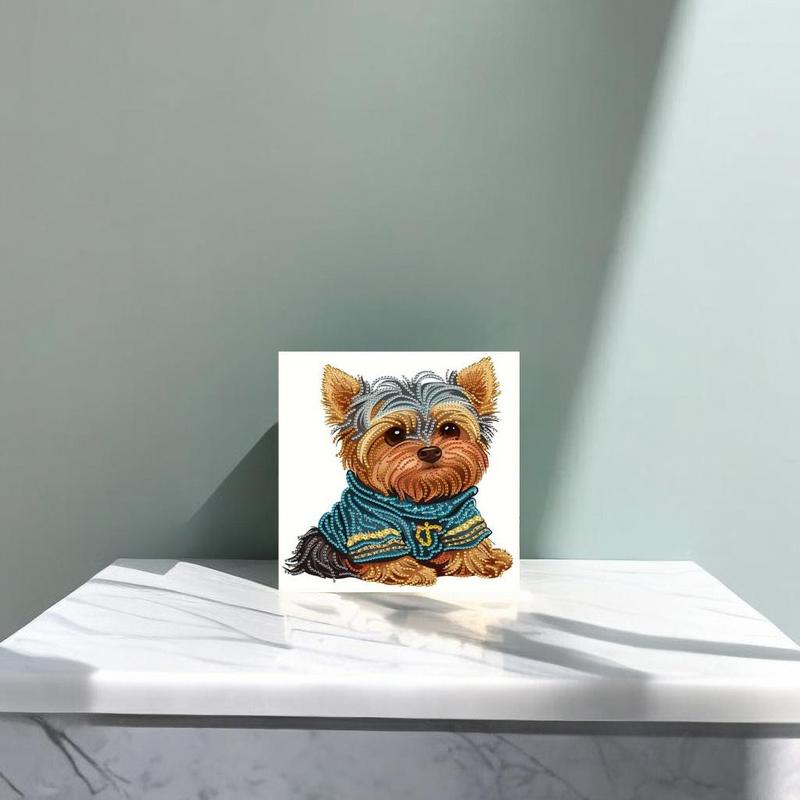 Dog Pattern DIY Diamond Arts Colorful Painting Kit without Frame, DIY Decorative Art Picture for Beginner, Wall Art Decor for Home Office