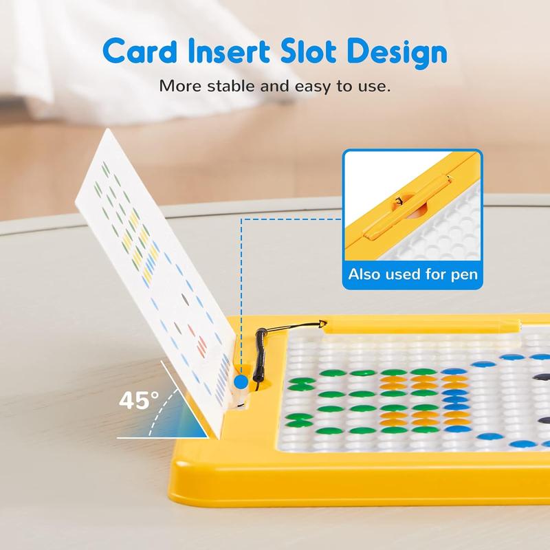 Magnetic Drawing Board,Magnetic Educational Preschool Toys for Kids,12 Inch Large Doodle Board for Magnetic Dot Art Travel Toys