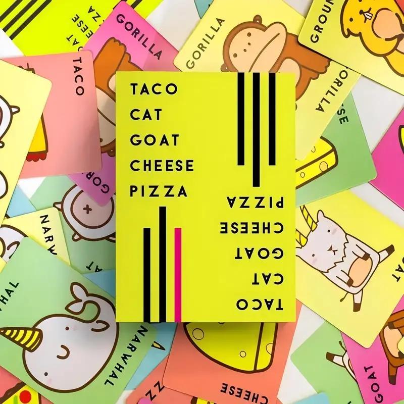 Taco Cat Cheese Pizza Card Game, 1 Count Funny Party Drinking Game Card, Desktop Game Card for Adults, Party Game Supplies