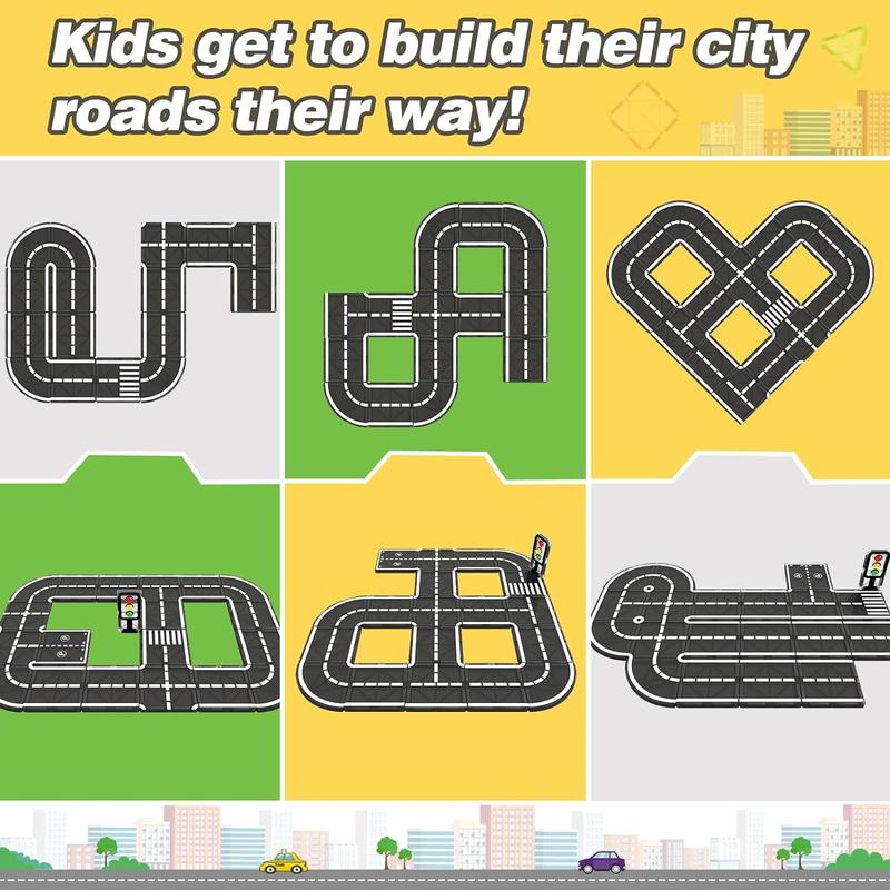 Holiday Haul Deal Coodoo Magnetic Tiles City Road Set Toys Sensory Games Classroom Must Haves Preschool Learning Outdoor Christmas Gift on Sale Building Blocks Construction Toy