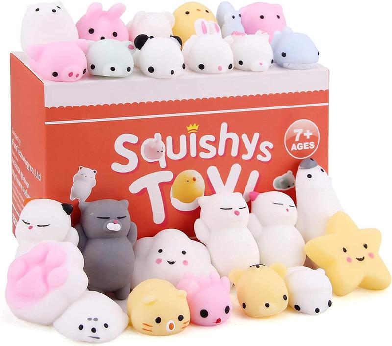 Christmas gift Mochi Squishys Toys - 25pcs Mini Squishies for Kids Teens Adults - Christmas Party Favors, Stocking Stuffers  Birthday Gifts