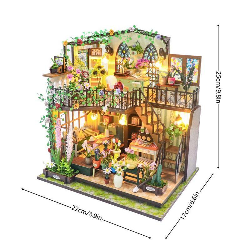DIY Wooden House Building Block, Creative Desktop Decoration, Home Decor For Living Room Bedroom Office, Stocking Fillers Gift