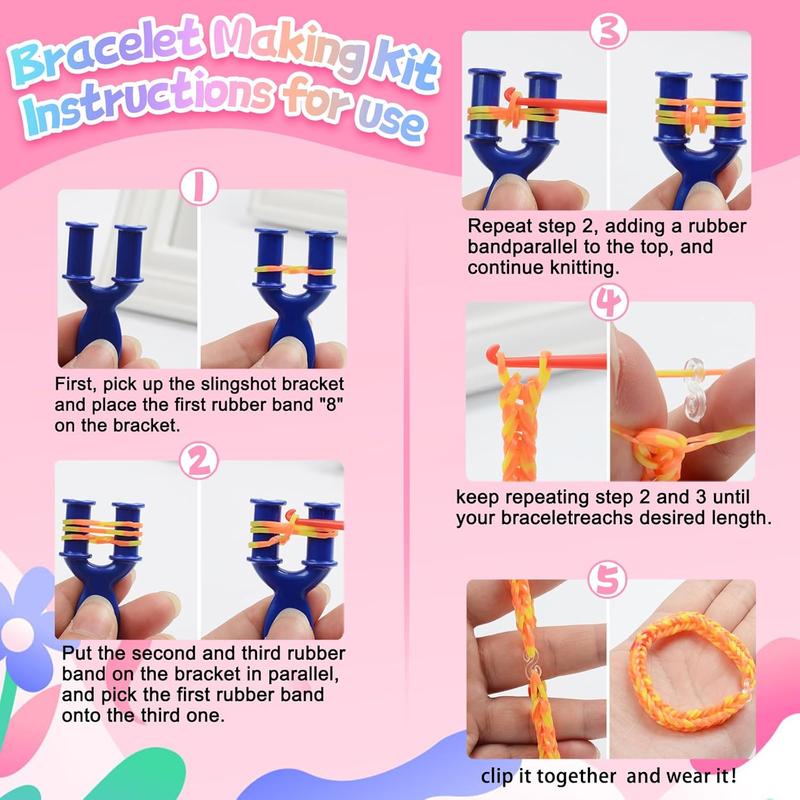 Bracelet Making Kit, Medium, 1500pcs Colorful Rubber Bands, 23 Colors, Loom Bracelet Making DIY Crafting for Boys Girls
