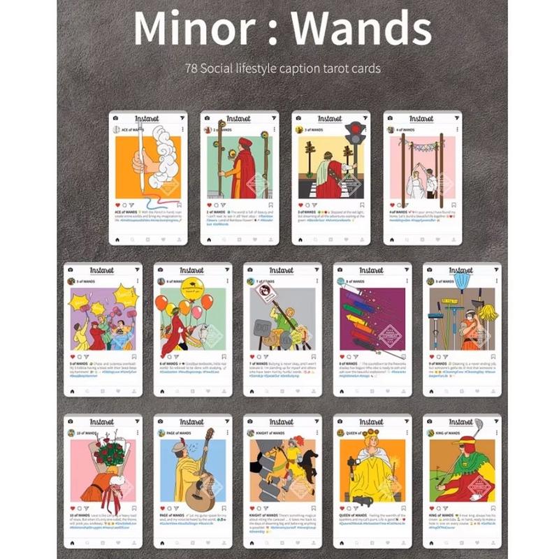 Instarot Tarot Deck: 78Tarot Cards, Divination tool, tarot reading, psychic reading, fortune, spiritual, unique tarot, trendy tarot