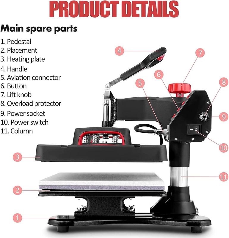 AKEYDIY Heat Press Machine Professional Sublimation Machine 15