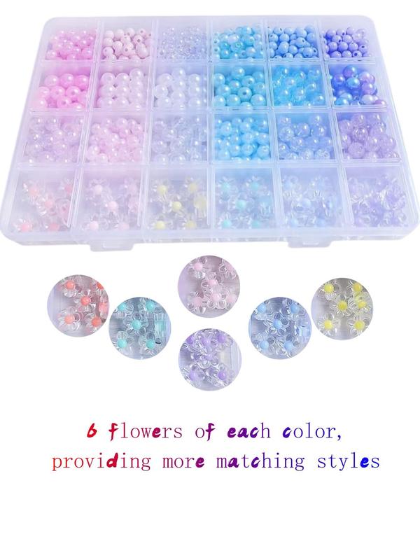 Mermaid Tail & Rainbow & Scallop & Unicorn Charm DIY Beads for Jewelry Making, DIY Bracelet Making Beads & Elastic Strings, Beading Kit for Kids for Birthday Gift