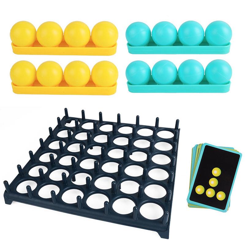 Table Jumping Ball Toy, Bounce Ball Board Game Toy with Paper Box, Funny Jumping Ball Tabletop Game, Parent-child Interaction Games, Party Game Props