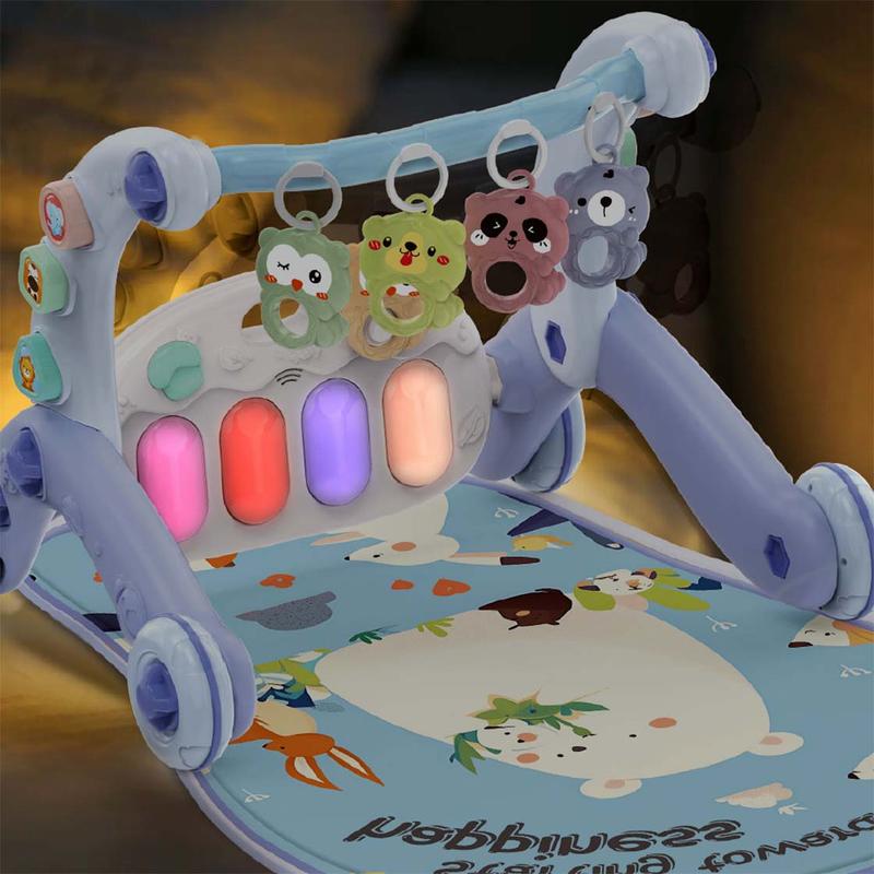 1 set of piano pedal accessories bracket, children's toys with lighting and music, transformable six in one walker, children's puzzle and early education fitness stand, indoor children's learning parent-child interaction, birthday gift educational toys
