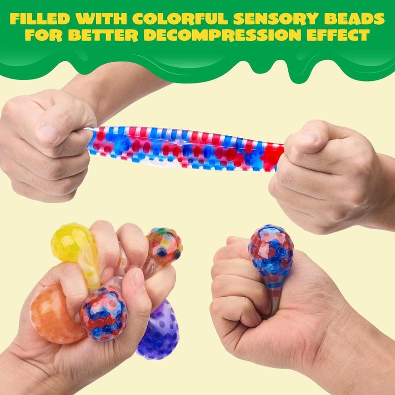 Mini Stress Ball Toys, Random 9 Pack Fidget Toys for Adults, Squishy Toy Stress Relief Ball, Relieve Work Anxiety, Exercise Hand Flexibility, Valentines Day Party Favors