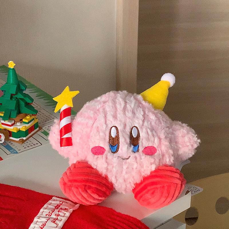 Kawaii Kirby Plush Toys Cartoon Birthday Star Kirby DIY Birthday Cake Decoration Desktop Kawaii Accessories Juguetes Para  Niños