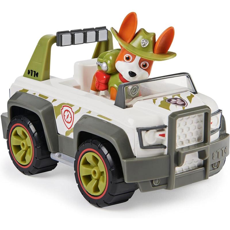Paw Patrol, Tracker’s Jungle Cruiser Vehicle with Collectible Figure, for Kids Aged 3 and up