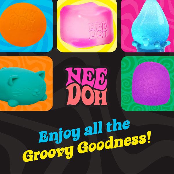 Schylling NeeDoh Jelly Dohnut - Super Soft & Stretchy Sensory Toy with Sweet Jelly Squeeze - Assorted Designs - Ages 3+ - One Randomly Selected