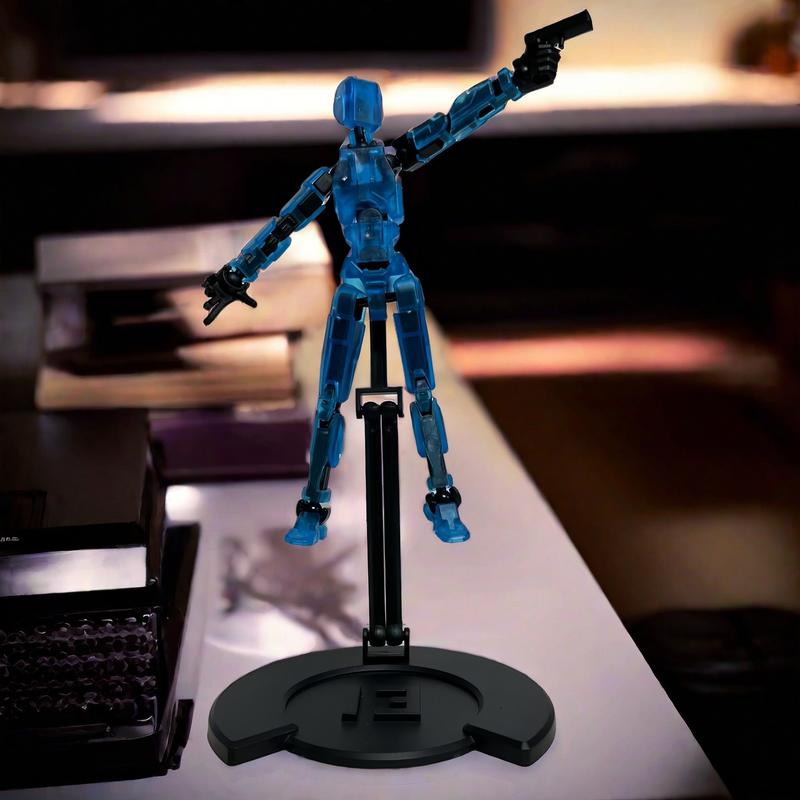 Pre-Assembled Luminous T13 3D Printed Fully Articulated Robot Model - Ready for Stop-Motion, Halloween, and Christmas Gifts