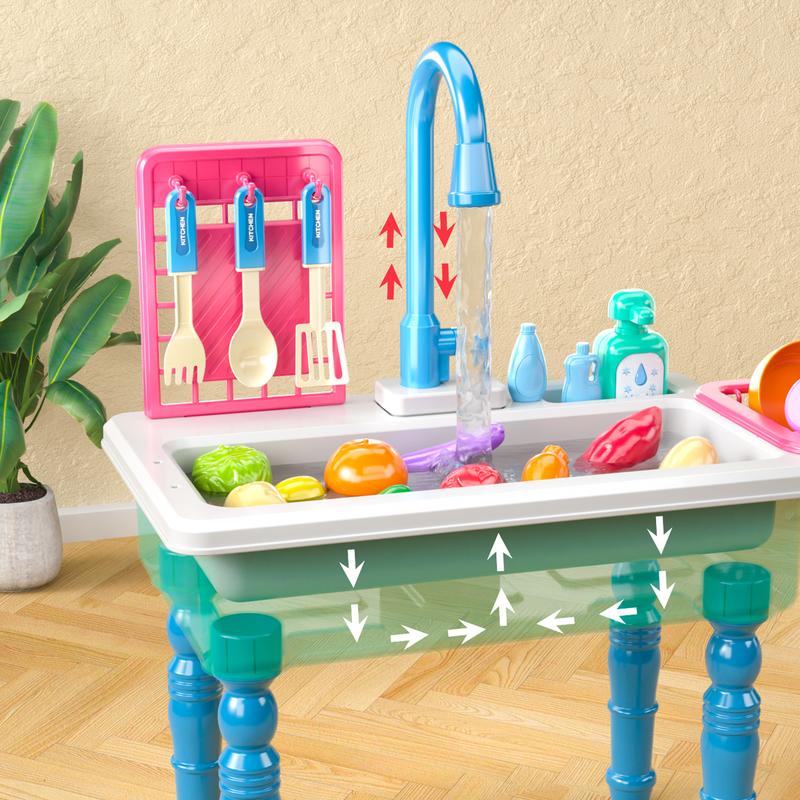 Automatic Circulation Sink Indoor And Outdoor Warm Water Color Changing Kitchen Toy，Christmas Holiday Gifts