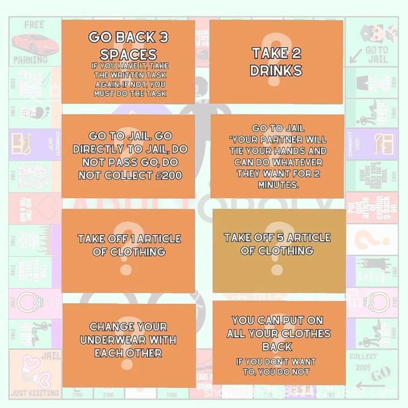 Adultopoly Board Game, Couple Adultopoly Board Game, Couple Game Card Board Game Props, Couple Games for Date Night Ideas