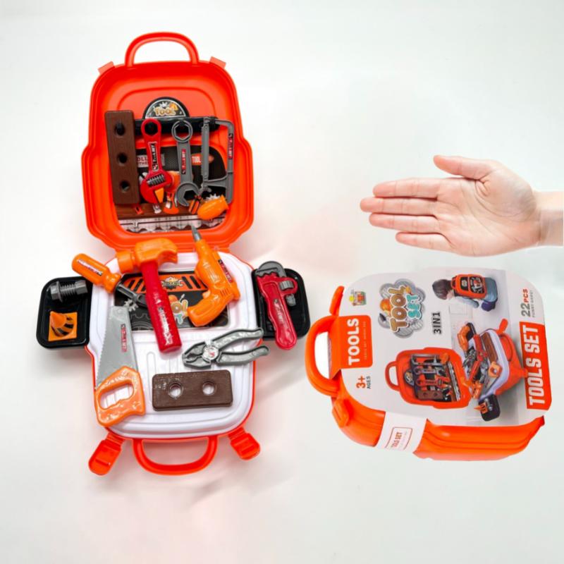 22pcs Set Backpack Toy Gift, Simulation Play House Repair Tool, Toy Repair Tool Set