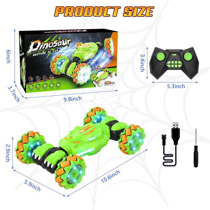Remote Control Car, Gesture Sensing RC Stunt Car Toys for 6-12 Year Old Kids, New Upgraded Car 2.4Ghz Double-Sided 360° Rotating 4WD. 4WD Stunt rc stunt