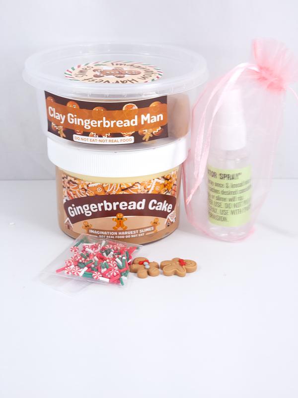 Gingerbread Cake Slime Kit - Christmas Slime Kit - Diy Slime - Imagination Harvest- Slime Shop