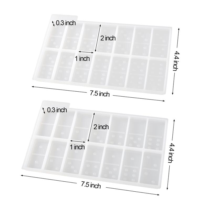 Double 6 Domino Epoxy Mold Suitable for Resin Casting, UV Resin, Game, Children's Day Gift Crafts - LET'S RESIN