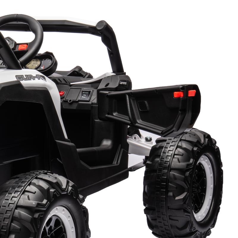 Children's Remote Control car, Toddler electric car, Parent remote control, battery powered, 12V vehicle remote control, UTV kids riding, three-point seat belt, music player, LED lights, High and low speed switch - Children's off-road adventure