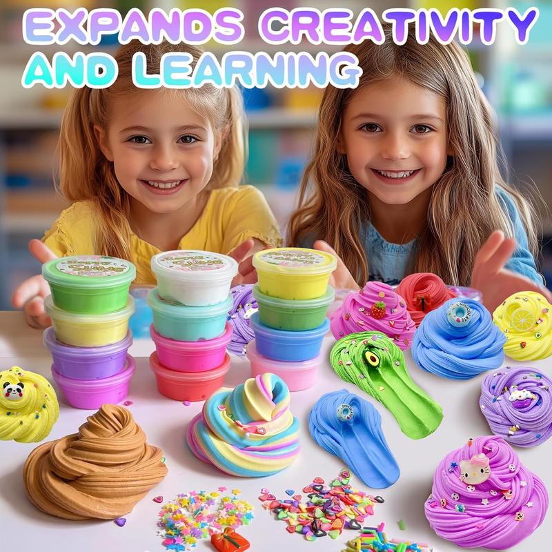 SALE OFF 50% - 14 PackS Butter Slime Kit with Charms - Soft & Non-Sticky, Birthday & Christmas Gifts for Girls and Boys