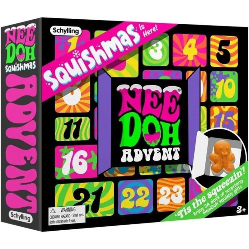 Schylling NeeDoh Squishmas Advent Calendar, 24 Mini Toys Advent Calendar - Christmas Countdown - Perfect Christmas Gifts for Kids,2024 christmasa ornament,2024 fashion trends