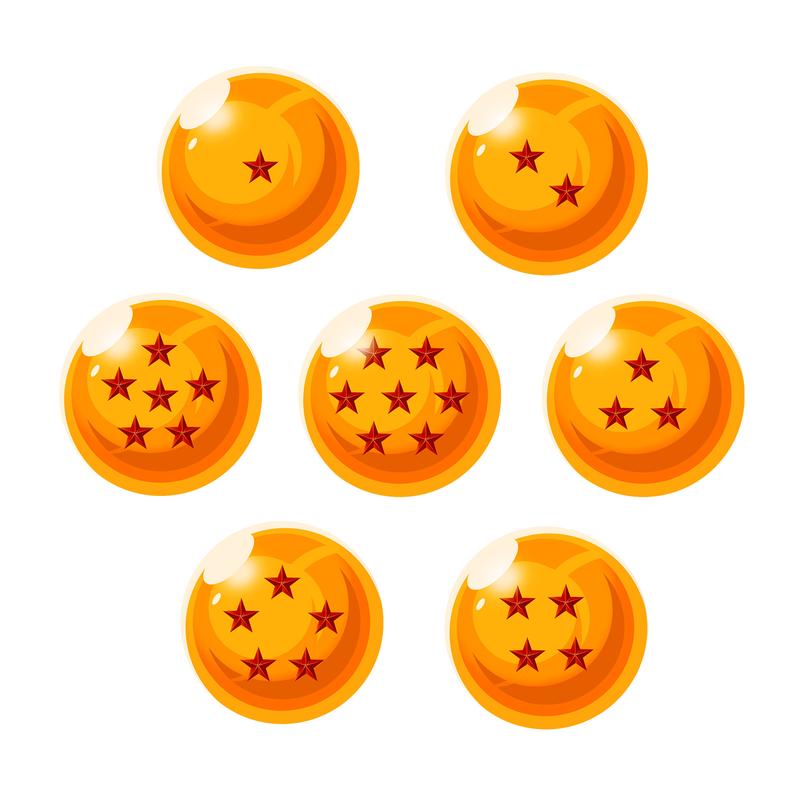 Brand-new collection medium-sized crystal resin star ball dragon ball-animation collection brand-new gift box set of 7 (diameter 1.7 inches diameter 43 mm)