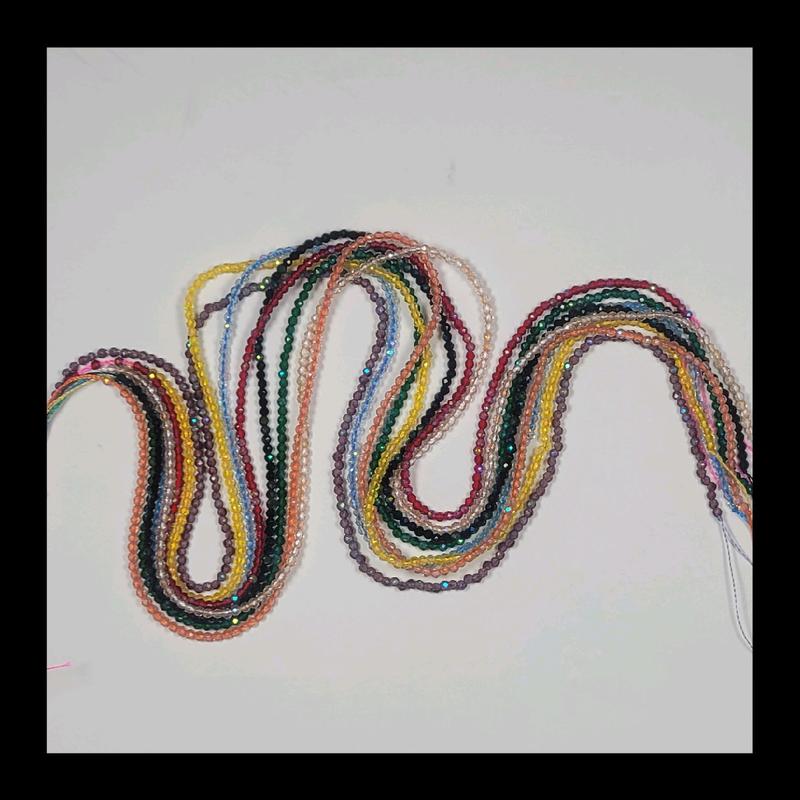 2mm Facited AB beads 1 string