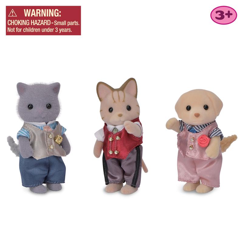 Calico Critters Handsome Brothers Set, Set of 3 Collectible Doll Figures, Online Exclusive
