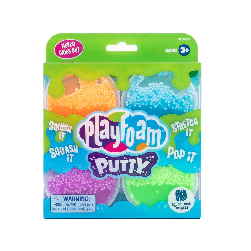 Educational Insights Playfoam Putty 4-Pack, Fidget, Sensory Toy, Easter Basket Stuffers for Boys & Girls, Ages 3+