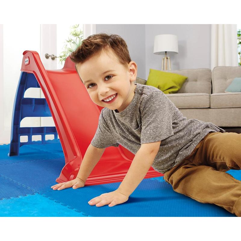 Little Tikes First Slip And Slide, Easy Set Up Playset for Indoor Outdoor Backyard, Easy to Store, Safe Toy for Toddler,Kids (Red Blue), 39.00''L x 18.00''W x 23.00''H
