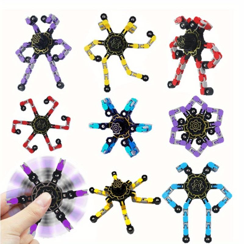 Finger Toy Fidget toys Transformable Spinners Funny Toys Transformable Chain Robot DIY Deformation Robot Mechanical Spinners For Teens Adults Halloween Christmas Gifts