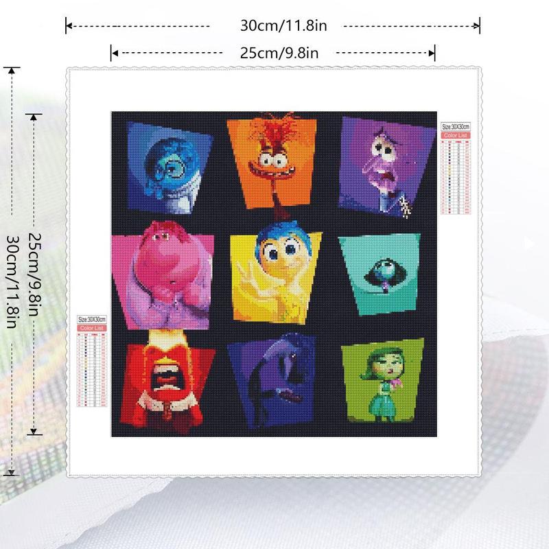 Cartoon Characters Pattern DIY Diamond Arts Colorful Painting Kit without Frame, DIY 5D Diamond Arts Colorful Painting for Bedroom Home Wall Decor
