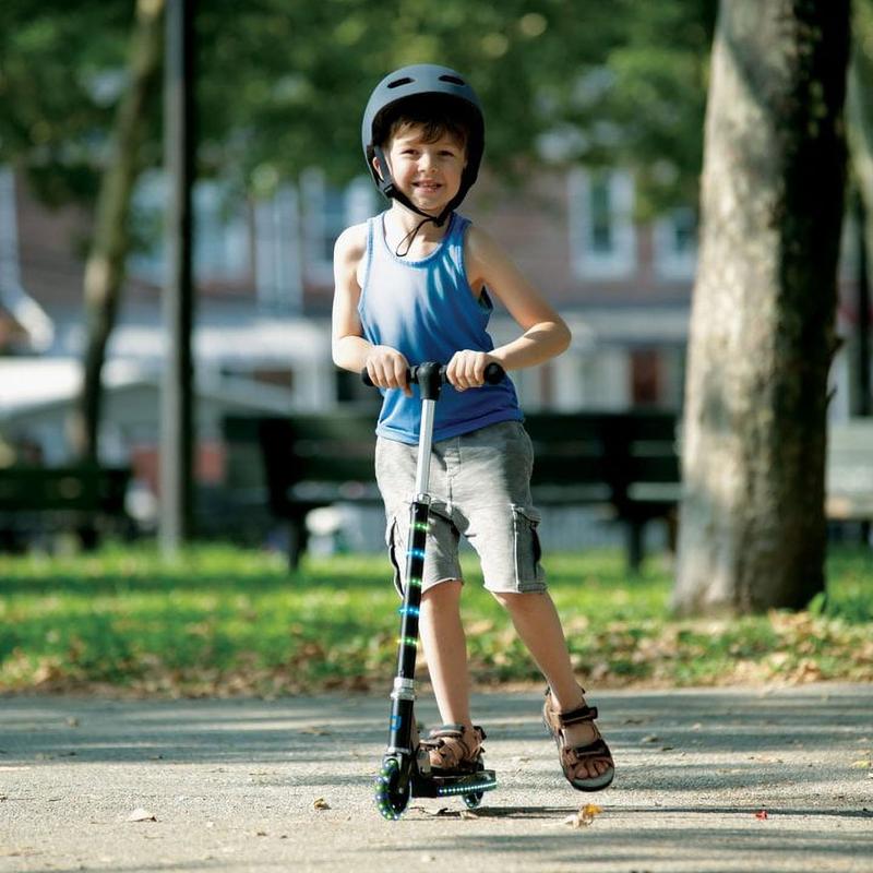 Light-up Folding Kids Kick Scooter, Blue, Ages 5+