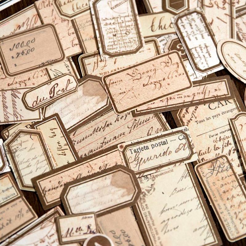 Vintage Label Sticker, 1000pcs box Scrapbooking & Journal Making Material Paper, DIY Decorative Sticker For Stationery Computer Water Bottle, Summer Gift
