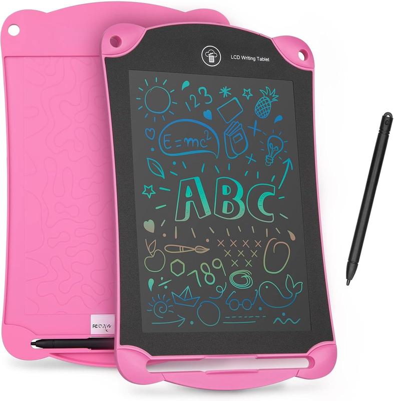 Colorful LCD Writing Tablet for  8.5 Inch Doodle Drawing Board for Little Girls Boys Gifts  Writing Pads Pink