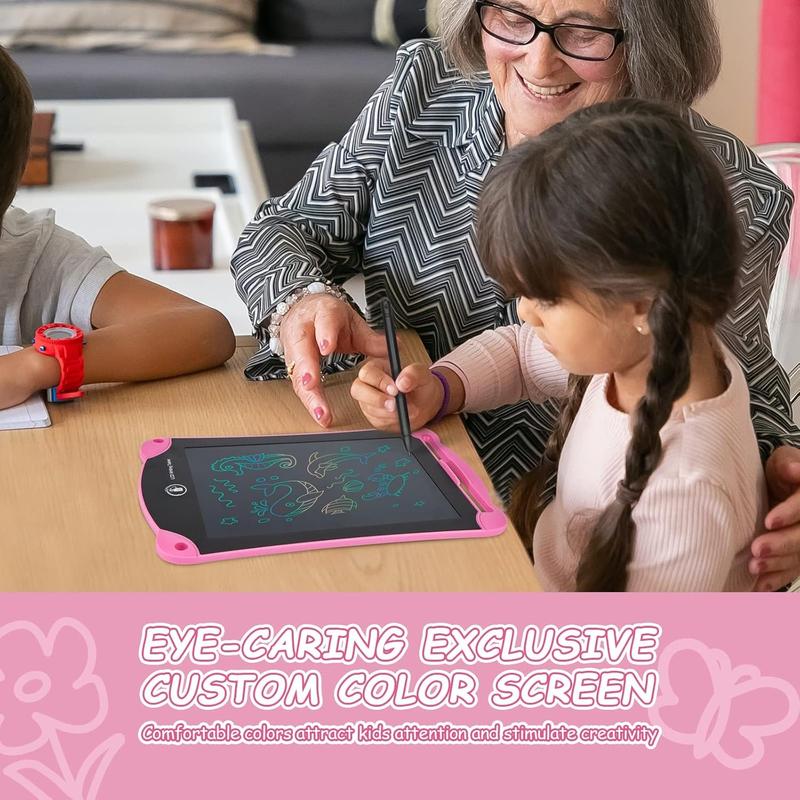 Colorful LCD Writing Tablet for  8.5 Inch Doodle Drawing Board for Little Girls Boys Gifts  Writing Pads Pink