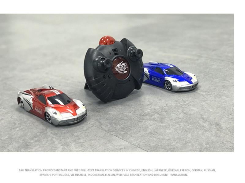 Good Quality USB Charge Remote-Controlled Wall-Climbing Car with Climbing and Floor Modes, Blue&Red