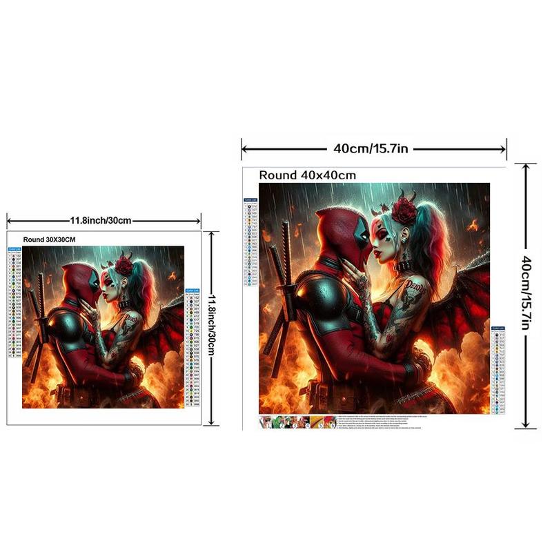 Cartoon Character Pattern DIY Diamond Arts Colorful Painting Kit without Frame, DIY 5D Diamond Arts Colorful Painting Kit, Wall Art Decor for Home