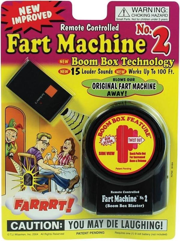 Remote Controlled Fart Machine with Boom Box Tech-Wireless - Works 100 feet away