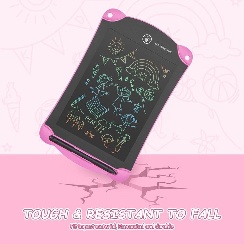 Colorful LCD Writing Tablet for  8.5 Inch Doodle Drawing Board for Little Girls Boys Gifts  Writing Pads Pink