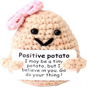 Mini Funny Positive Potato, Cute Wool Funny Knitted Positive Potato, Positive Gifts Funny Gifts Positive Potato for New Year Gift Birthday Gifts Party Decoration Encouragement