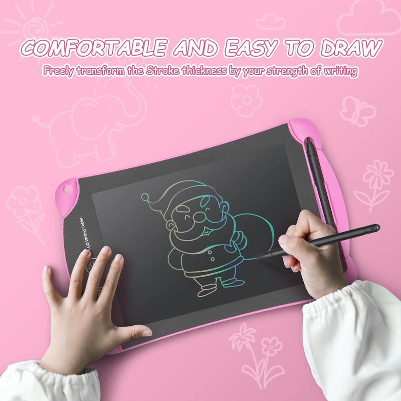 Colorful LCD Writing Tablet for  8.5 Inch Doodle Drawing Board for Little Girls Boys Gifts  Writing Pads Pink